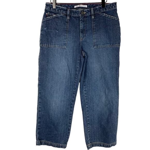 Vintage Y2K Tommy Hilfiger mid rise cropped straight leg utility jeans - Picture 1 of 7